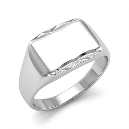 Bague mixte chevalière edora argent edo1019100 – chevalières