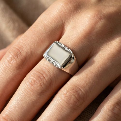 Bague Chevalière EDORA Argent 925/1000