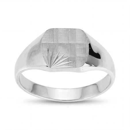 Bague mixte chevalière edora argent edo337416 – chevalières