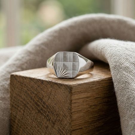 Bague mixte chevalière edora argent edo337416 – chevalières