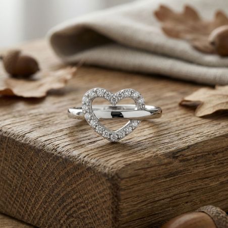 Bague femme coeur argent 925/1000 et oxydes edo70100149 – toutes nos bagues femme