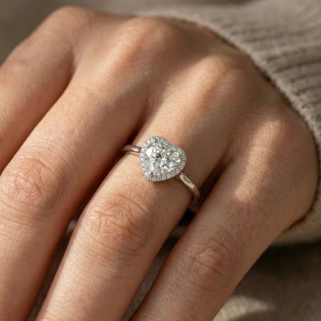 Bague femme cœur argent 925/1000 et oxydes edo70100076 – solitaires femme