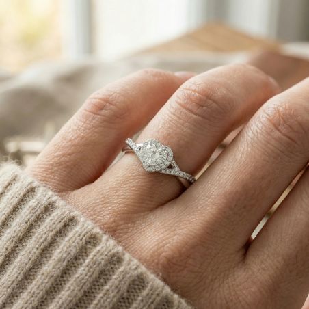 Bague Femme Cœur ARGENT 925/1000 et Oxydes EDO70100077