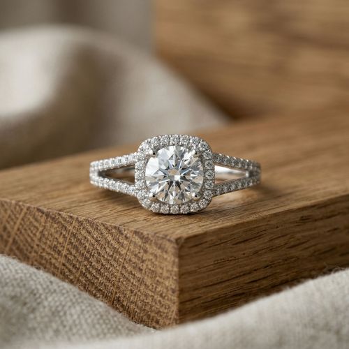 Bague Femme Solitaire ARGENT 925/1000 et Oxydes