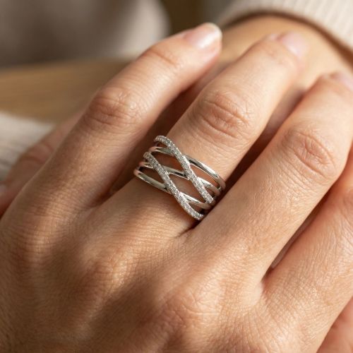 Bague Femme ARGENT 925/1000 et Oxydes