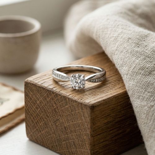 Bague Femme Solitaire ARGENT 925/1000 et Oxydes