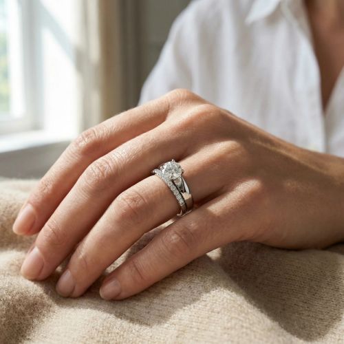 Bague Femme Solitaire ARGENT 925/1000 et Oxydes