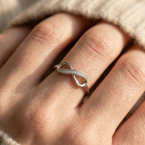 Bague Femme Infini ARGENT 925/1000 et Oxydes