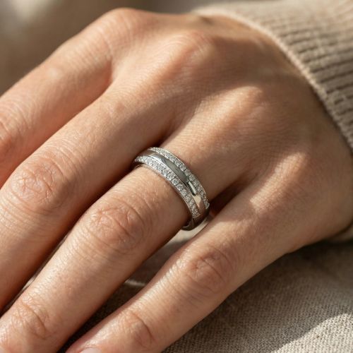 Bague Femme Alliance EDORA ARGENT 925/1000 et Oxydes EDO70100329