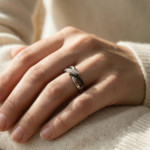 Bague Femme ARGENT 925/1000 et Oxydes