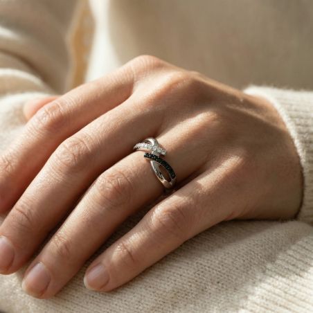Bague Femme ARGENT 925/1000 et Oxydes