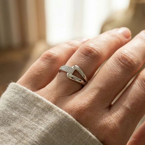 Bague Femme ARGENT 925/1000 et Oxydes