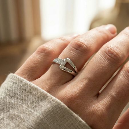 Bague Femme ARGENT 925/1000 et Oxydes