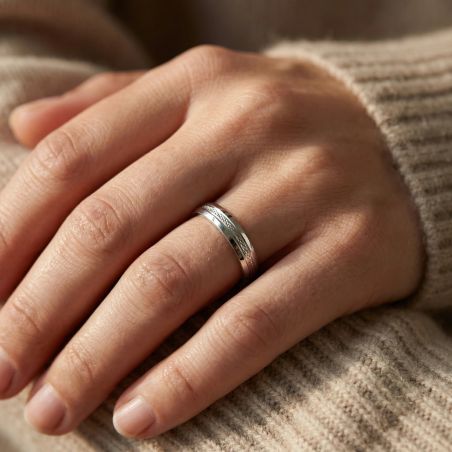 Bague Mixte Alliance EDORA Argent 925/1000 lapidé EDO72419004