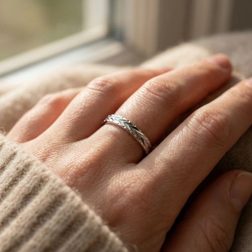 Bague Mixte Alliance EDORA Argent 925/1000 Ruban EDO72420003