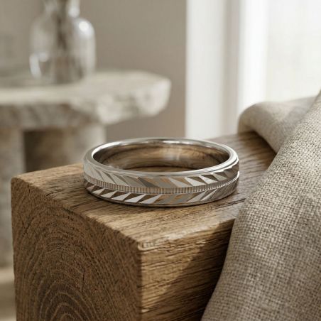 Bague mixte alliance argent 925/1000 ruban edo72420004 – bagues de mariage