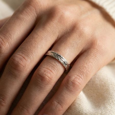 Bague Mixte Alliance Argent 925/1000 Ruban EDO72420004