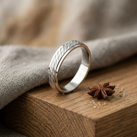 Bague mixte alliance edora argent 925/1000 ruban edo72600004 – bagues de mariage