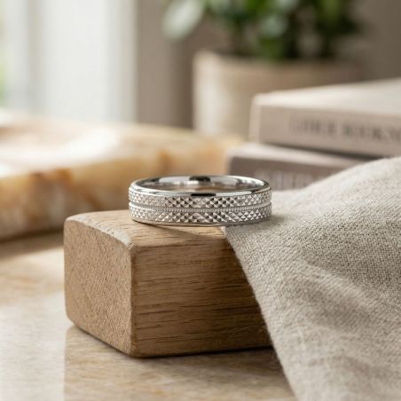 Bague mixte alliance edora argent 925/1000 ruban edo72639004 – bagues de mariage