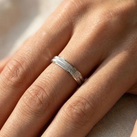 Bague Mixte Alliance EDORA ARGENT 925/1000 Ruban EDO72639004