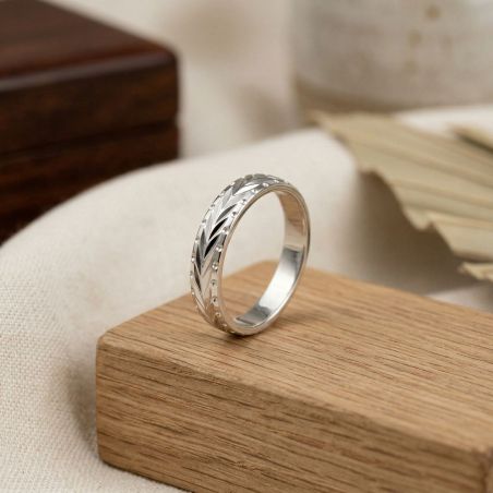 Bague mixte alliance edora argent 925/1000 ruban edo72640004 – bagues de mariage