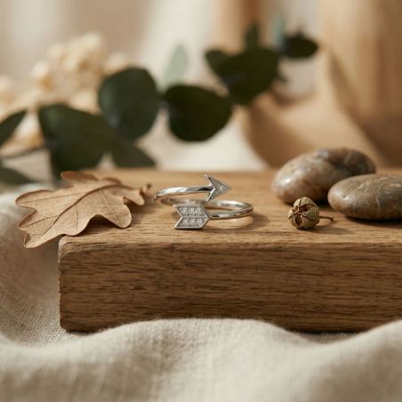 Bague femme flêche argent 925/1000 et oxydes edo70100376 – toutes nos bagues femme