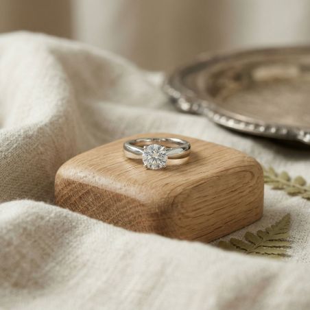 Bague femme solitaire argent 925/1000 et oxyde – solitaires femme