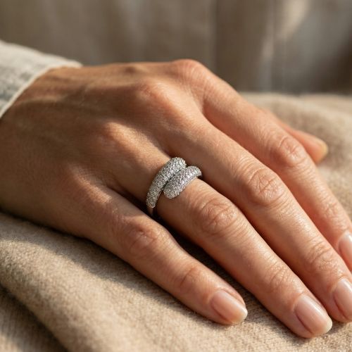 Bague femme empierrée EDORA ARGENT 925/1000 et Oxydes
