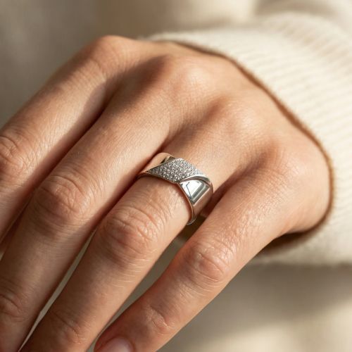 Bague femme ruban EDORA ARGENT 925/1000 et Oxydes