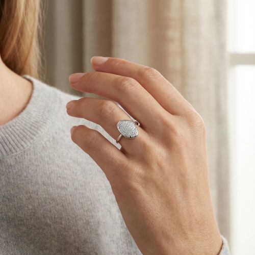 Bague femme Galet empierré EDORA ARGENT 925/1000 et Oxydes
