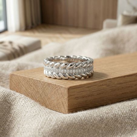 Bague femme edora argent 925/1000 et oxydes edo70100608 – bagues femme