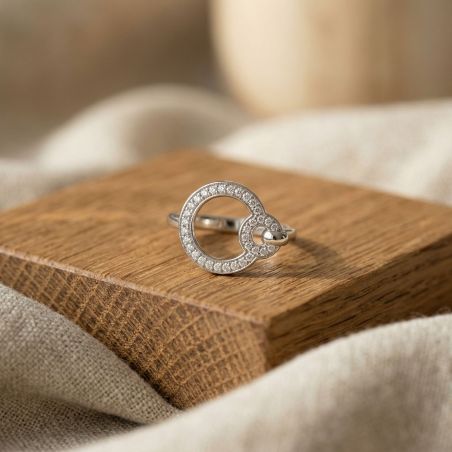 Bague femme Cercles EDORA ARGENT 925/1000 et Oxydes
