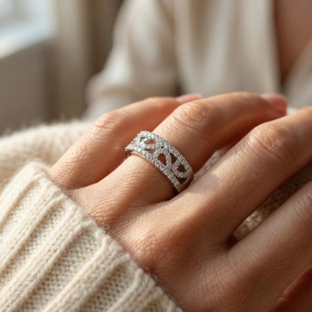 Bague Femme EDORA ARGENT 925/1000 et Oxydes