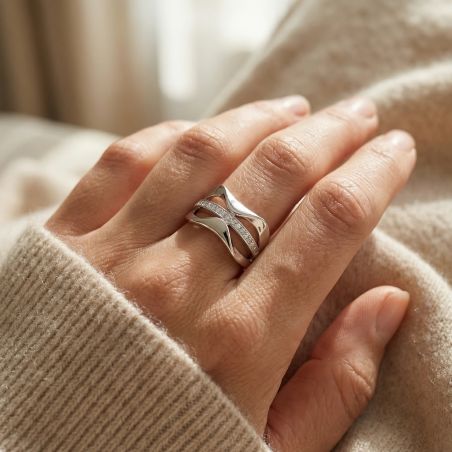 Bague Femme EDORA ARGENT 925/1000 et Oxydes