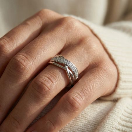 Bague Femme EDORA ARGENT 925/1000 et Oxydes