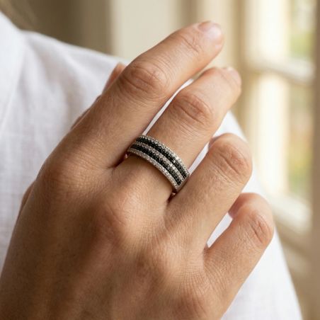 Bague Femme EDORA ARGENT 925/1000 et Oxydes