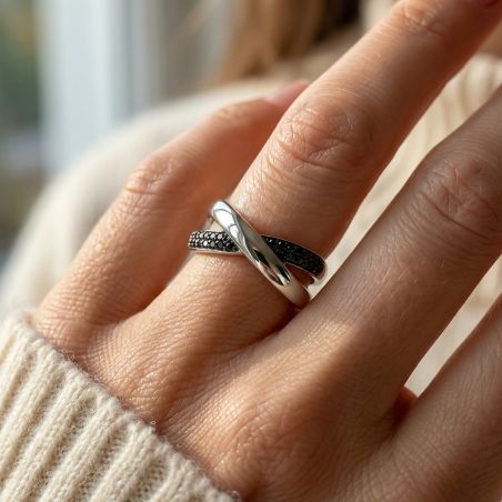 Bague Femme EDORA ARGENT 925/1000 et Oxydes