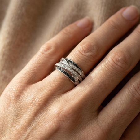 Bague Femme EDORA ARGENT 925/1000 et Oxydes