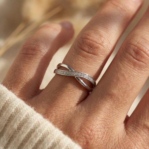 bague femme EDORA ARGENT 925/1000 et Oxydes