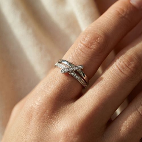 bague femme EDORA ARGENT 925/1000 et Oxydes