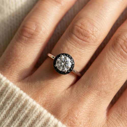 bague femme entourage EDORA ARGENT 925/1000 et Oxydes