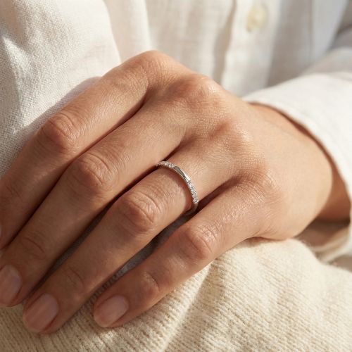 bague femme alliance EDORA ARGENT 925/1000 et Oxydes EDO70100243