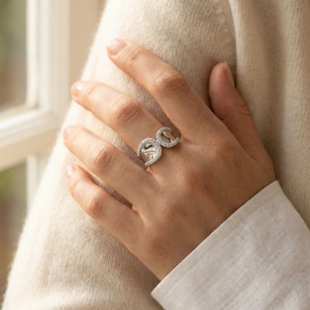 Bague femme EDORA ARGENT 925/1000 et Oxydes