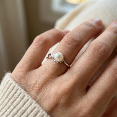 Bague femme EDORA ARGENT 925/1000 et perle d'eau douce
