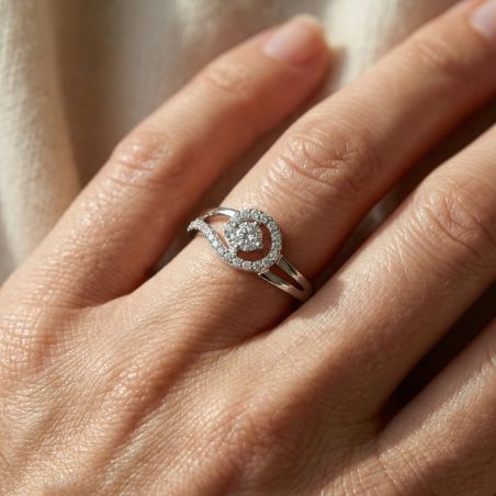 Bague femme EDORA ARGENT 925/1000 et Oxydes