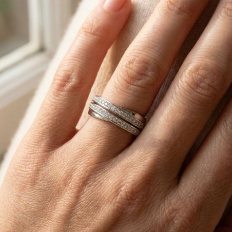 Bague femme empierrée EDORA ARGENT 925/1000 et Oxydes
