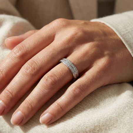 Bague femme empierrée EDORA ARGENT 925/1000 et Oxydes
