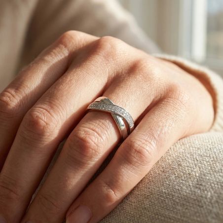 bague femme EDORA ARGENT 925/1000 et Oxydes