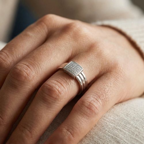 Bague femme triple anneaux EDORA ARGENT 925/1000 et Oxydes
