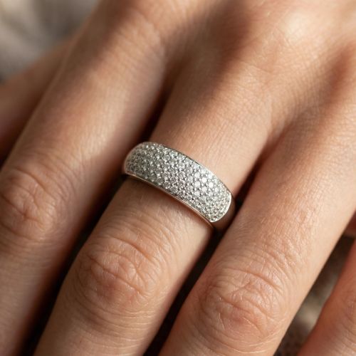 Bague femme bombée EDORA ARGENT 925/1000 et Oxydes
